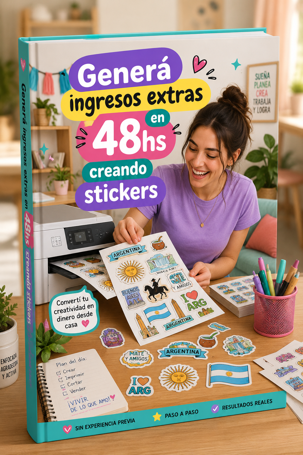 Aprendé a crear y vender stickers desde casa: +7 clases grabadas paso a paso.